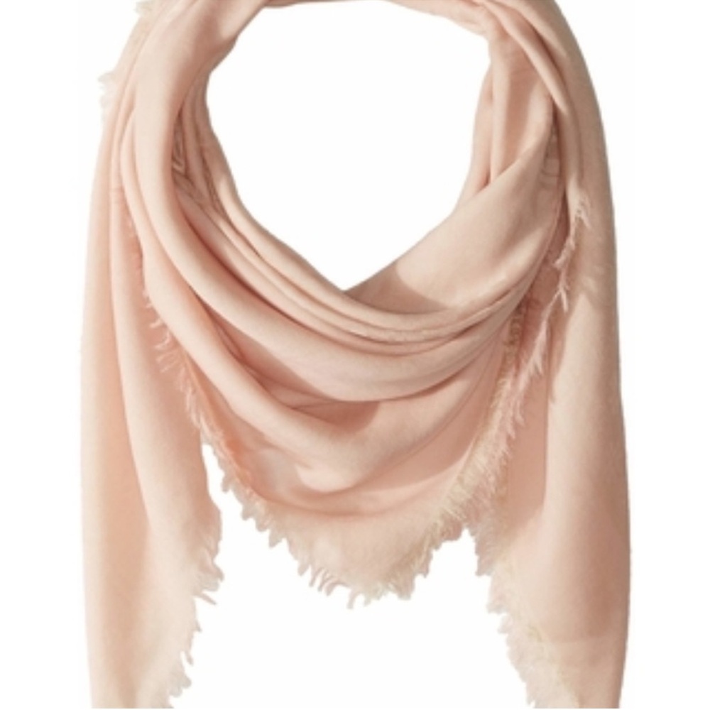 Tory Burch light pink multi logo oversized scarf
